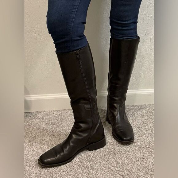 Cole Haan Black Leather Buckle Riding Boots Women’s Size 7 - Picture 7 of 7